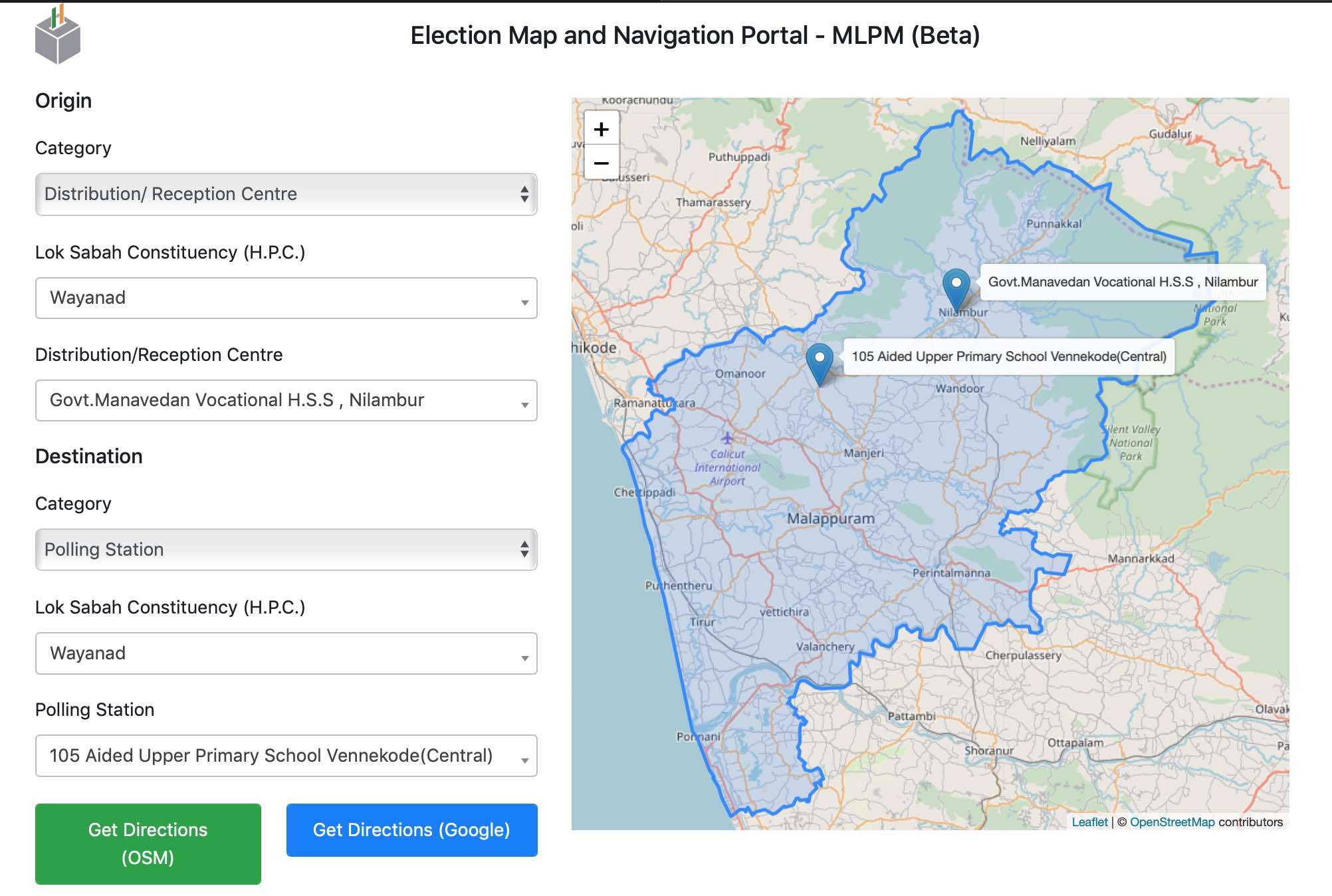 Election and Navigation Portal